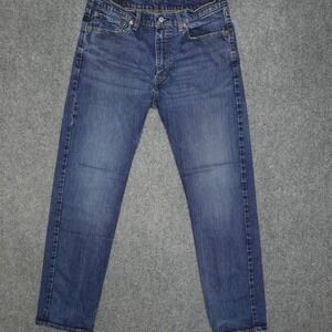 Levis 505 Jeans Men 34x34 Blue Regular Straight Medium Wash Tag 36x34